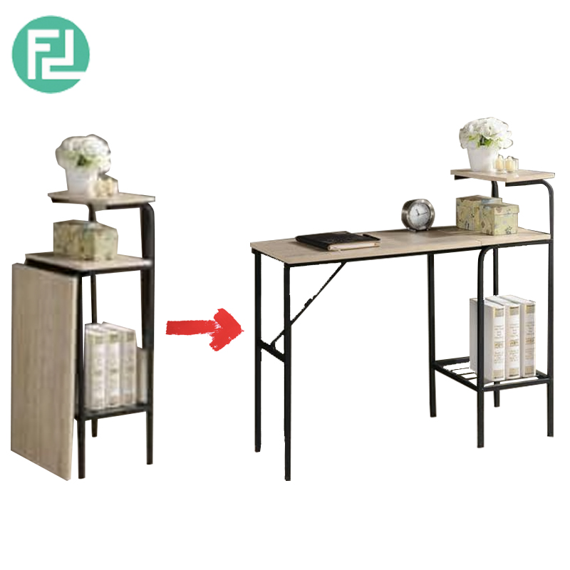 Ft10 Space Saver Foldable Study Desk Table Black Furnituredirect