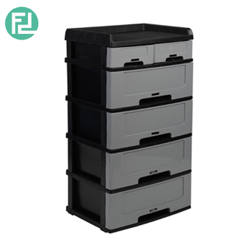 Fdr484 6 Tier Plastic Drawer Black Furnituredirect Com My