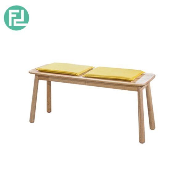 BASEBALL BA 2 Bench With Yellow Cushion Wood Colour