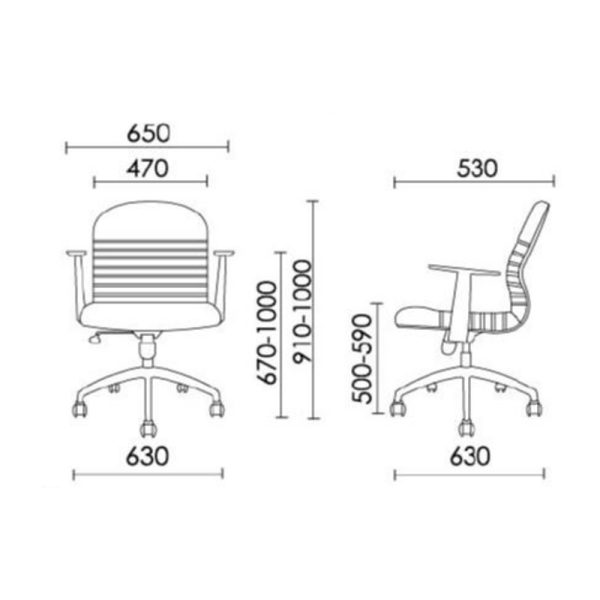 CH-LO2-A67-HLB2 - ONE STOP Low Back Ergonomic Typist Chair ...
