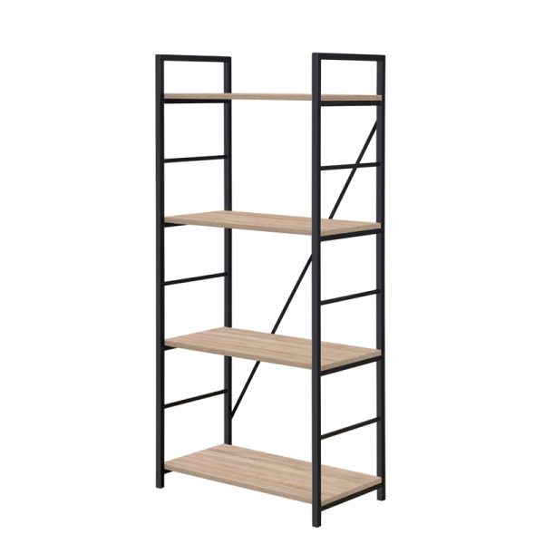 TERRY 4 Tier Metal Frame Book Shelf-Black - FurnitureDirect.com.my