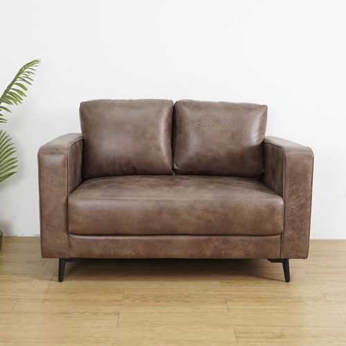 AUTUMN 2 Seater Synthetic Fabric Sofa-Dark Brown photo review