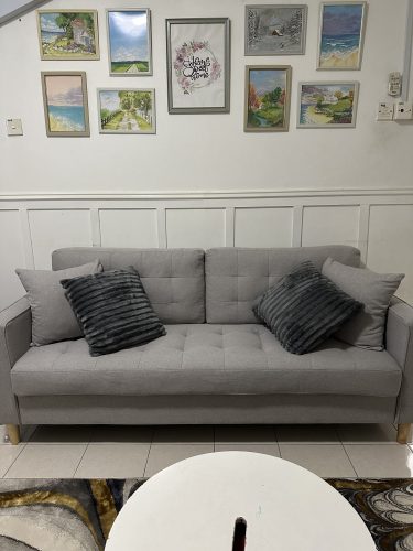 SLOKA 3 Seater Sofa-Light Grey photo review