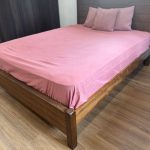 CONSTANCE Solid Wood Queen Size Bed-Walnut photo review